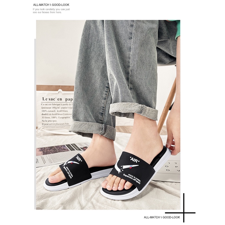 Dép đôi quai ngang nam nữ unisex Air Gãy thời trang phong cách ulzzang Hàn Quốc TH-88