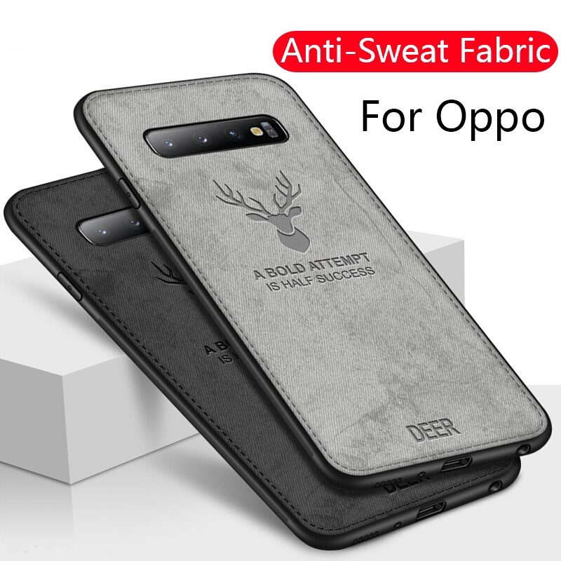 Ốp điện thoại vải mềm mại họa tiết hươu thời trang cho OPPO A77 F3 K1 FIND X X2 X2PRO OPPO A7 A91 F15 A11X A9 2020