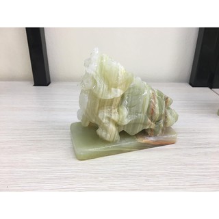 Cặp Tỳ Hưu đá Hoàng Long, đá Ngọc Xanh có đế
