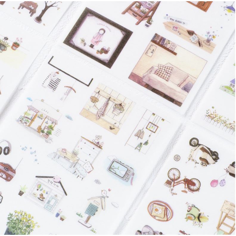 Bộ 6 Tấm Sticker Trang Trí Ngôi Nhà Hạnh Phúc TZ18-H2