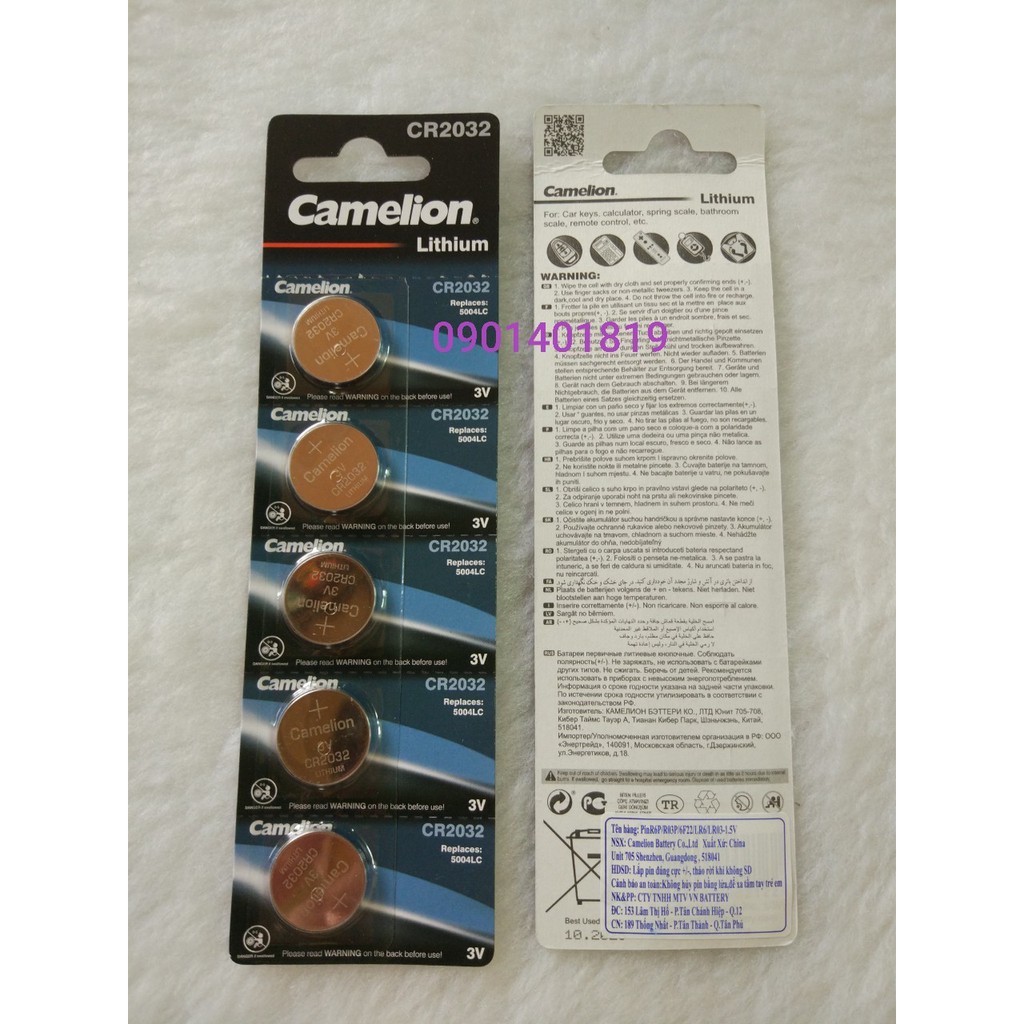 Pin CR2032 Camelion Dày ( Hàng Công Ty )