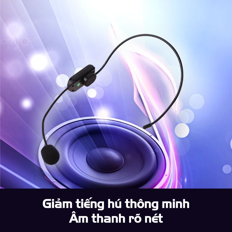 (FREESHIP)TẶNG CÁP IPHONE Mic trợ giảng không dây FM cài đầu