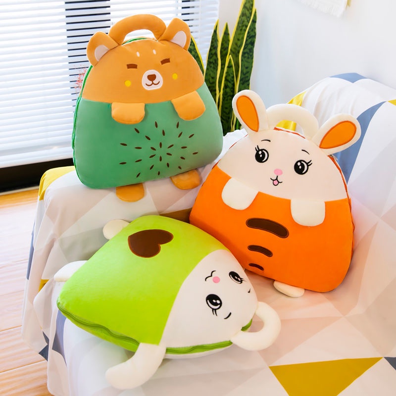 Bộ Chăn Gối Hình Trái Cây Dễ Thương Chất Liệu Dày Dặn Phù Hợp Cho Mùa Hè