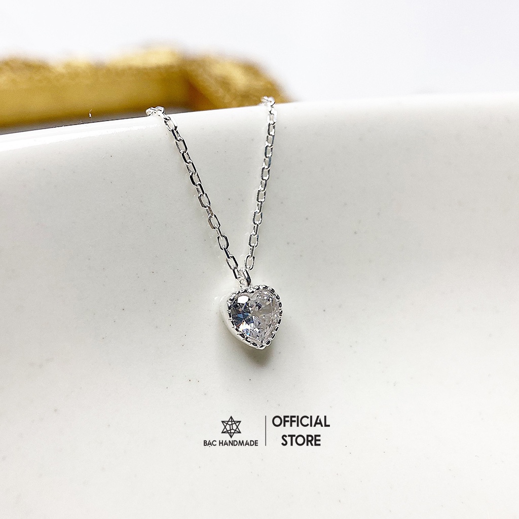 Dây chuyền Bạc Handmade.Vòng cổ trái tim đại dương bạc nguyên chất-Bạc Handmade