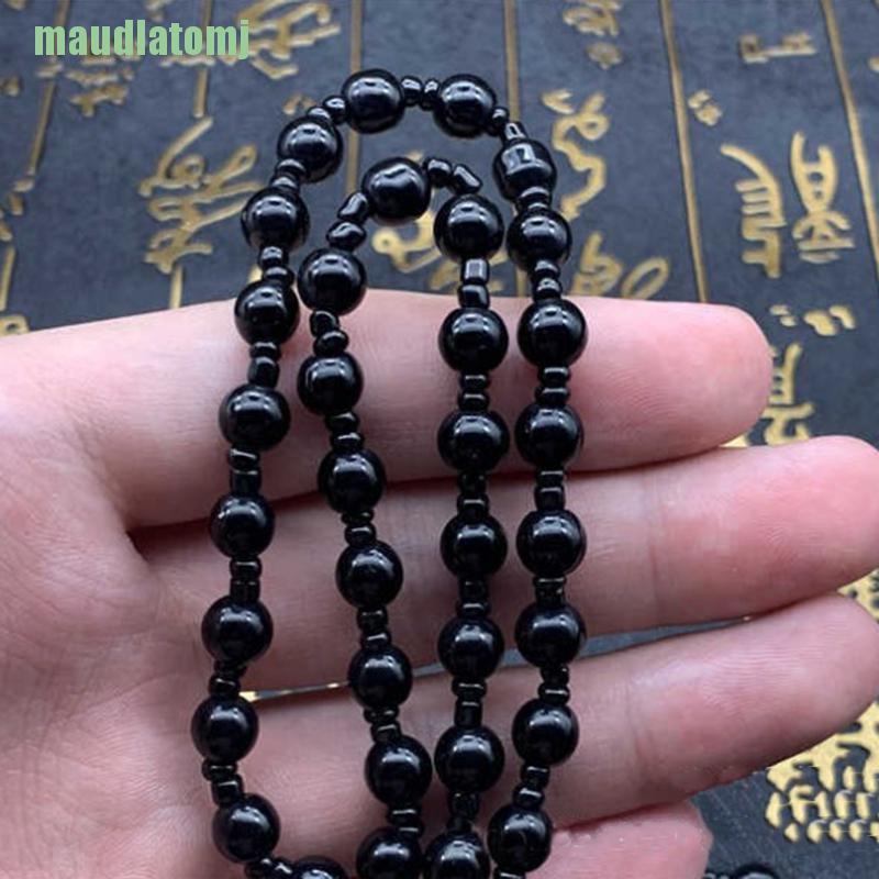 1 Mặt vòng cổ Đá Obsidian Hình Phật May Mắn