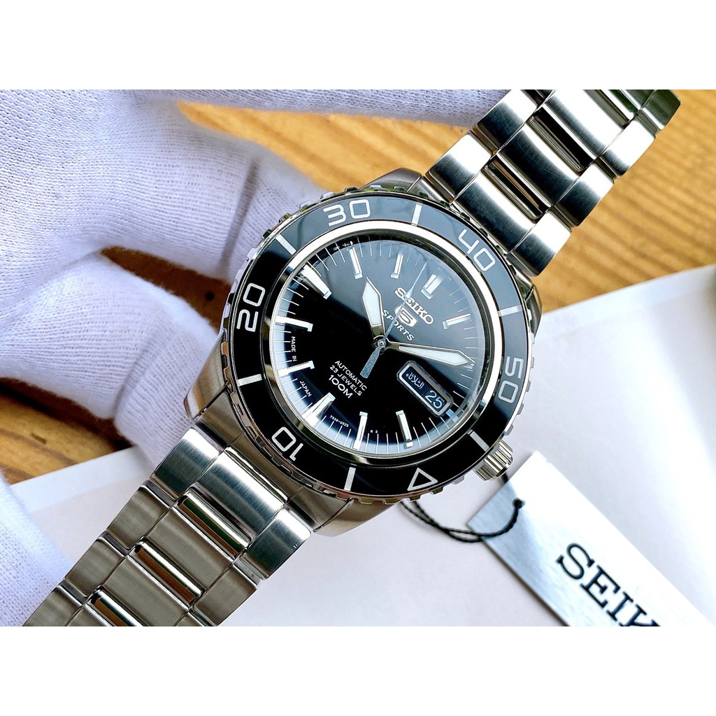 Đồng hồ nam chính hãng Seiko 5 Sports SNZH55J1 - Máy cơ tự động - Kính cứng - Bản nội địa Nhật