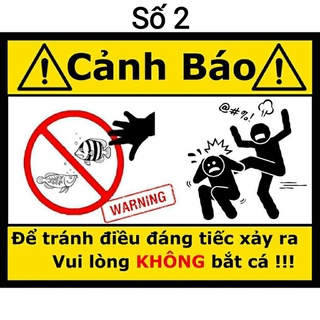 Sticker dán bể cá cảnh | Cảnh báo cấm sờ hồ cá