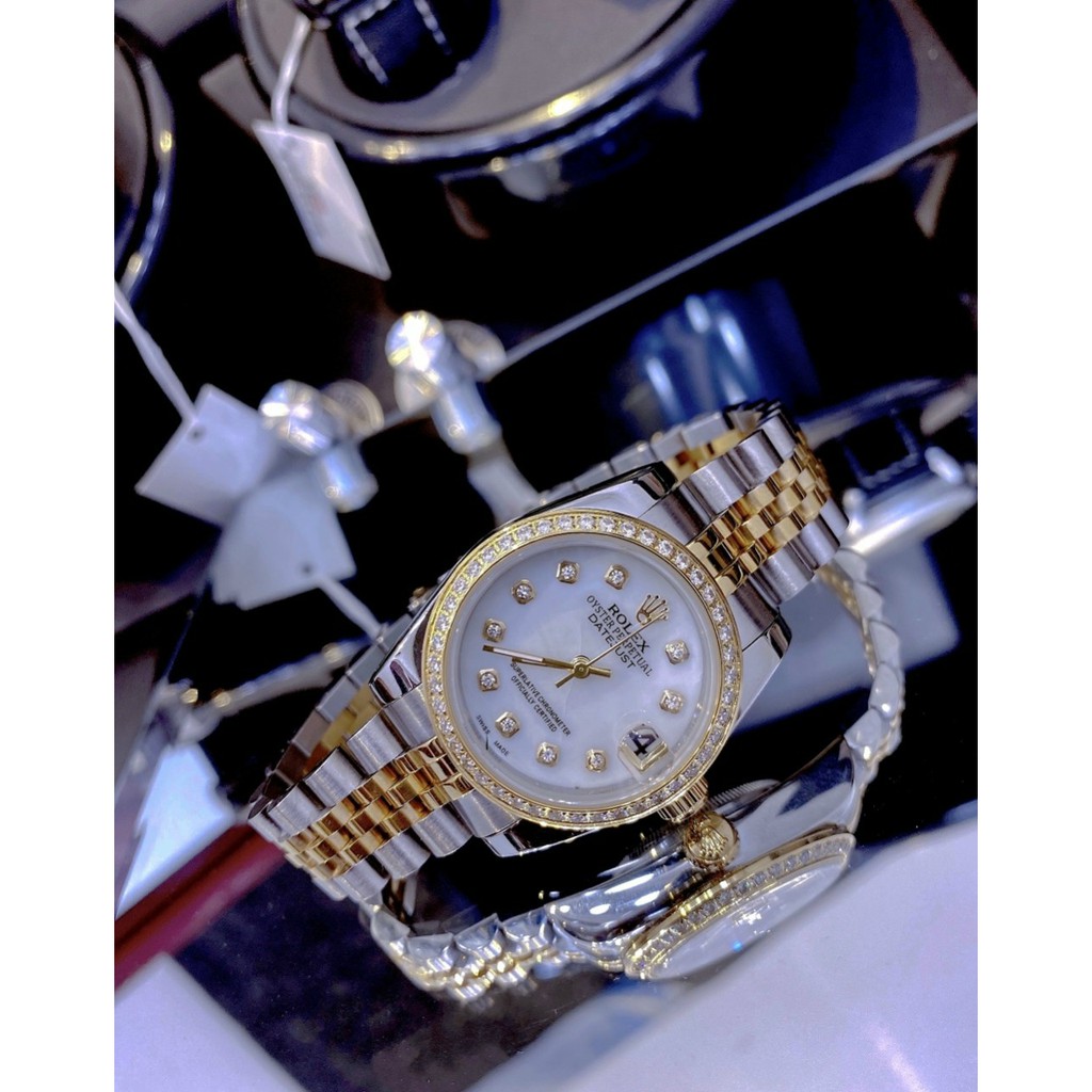 Đồng hồ ROLEX chính hãng full box, đồng hồ đeo tay nữ cao cấp, siêu sang chảnh, thiết kế mặt hồng mới nhất siêu hot