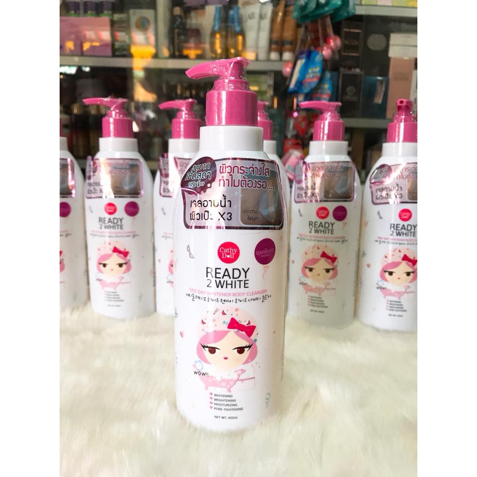 (450ml) Sữa tắm Cathy Doll Ready 2 White Body One Day Whitener Cleanser