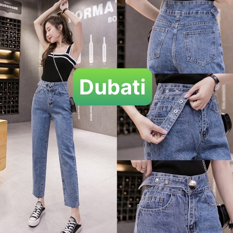 QUẦN JEAN NỮ CHẤT KHÓA KIỂU NÚT DÂY LƯNG CAO NÂNG MÔNG SÀNH ĐIỆU HÀN QUỐC 2022- DB-125 -DUBATI FASHION