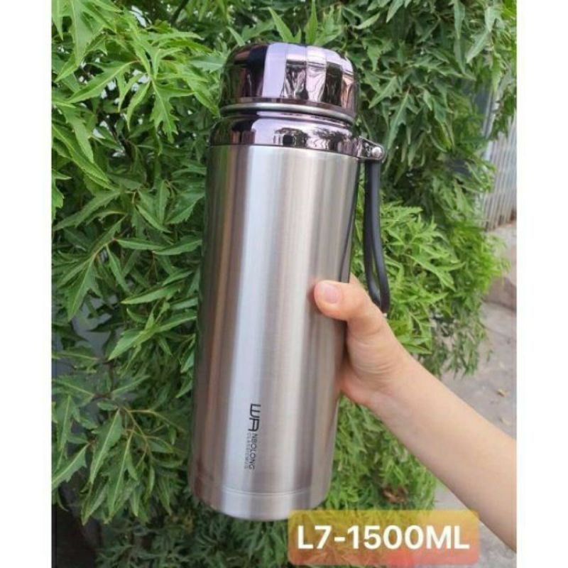 Bình giữ nhiệt kim cương inox 304 nóng lạnh, ly giữ nhiệt 24h dung tích 1000ml, 1200ml, 1500ml