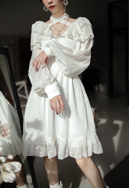 Váy ren trắng thanh lịch - lily dress