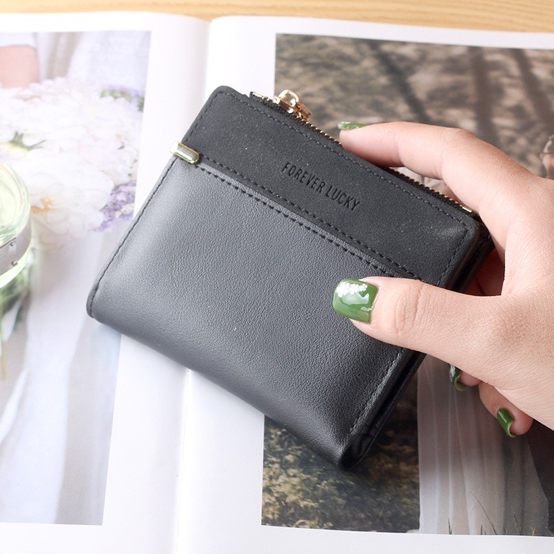 Ví nữ cầm tay mini ngắn nhiều ngăn nhỏ gọn bỏ túi cute dễ thương LUKAMO VD413 | BigBuy360 - bigbuy360.vn