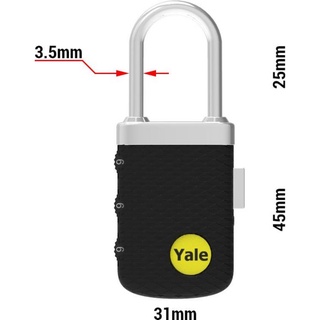 Khóa số móc du lịch Yale YP3/31/123