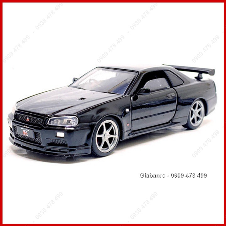 Xe Mô Hình Kim Loại Nissan GTR R34 Tỉ Lệ 1:32 - 9829