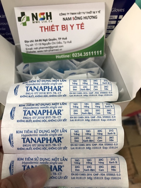 ❤  SIÊU BÉN - đầu kim tiêm ép vỉ tiệt trùng 23G TANAPHAR - ĐẦU KIM TIÊM SẠC LẤY THUỐC 23G TANAPHAR