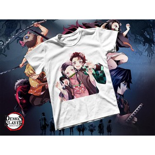 Áo thun Cotton Unisex - Anime - Kimetsu no Yaiba - Tanjiro và Nezuko dễ thương