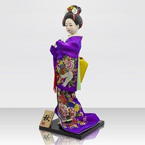 KHO-HN * Búp bê Geisha cao 30cm trong trang phục truyền thống Nhật Bản với sáo trúc - Y05 (ảnh thật)