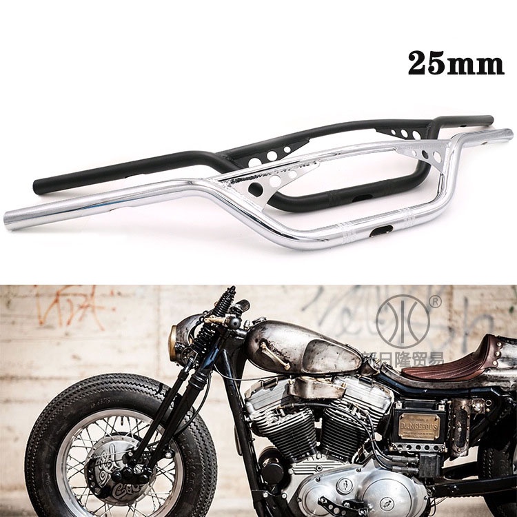 Ghi đông 25mm dài 86cm cao dùng Harley 883 XL1200 48 Rebelt 300