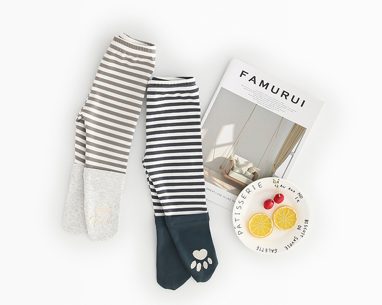 Quần tất vớ đan len bằng vải cotton họa tiết sọc cho bé dễ thương tiện lợi