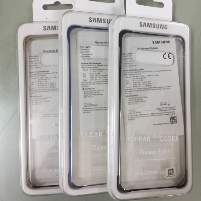 Ốp hãng clear cover samsung S10 plus