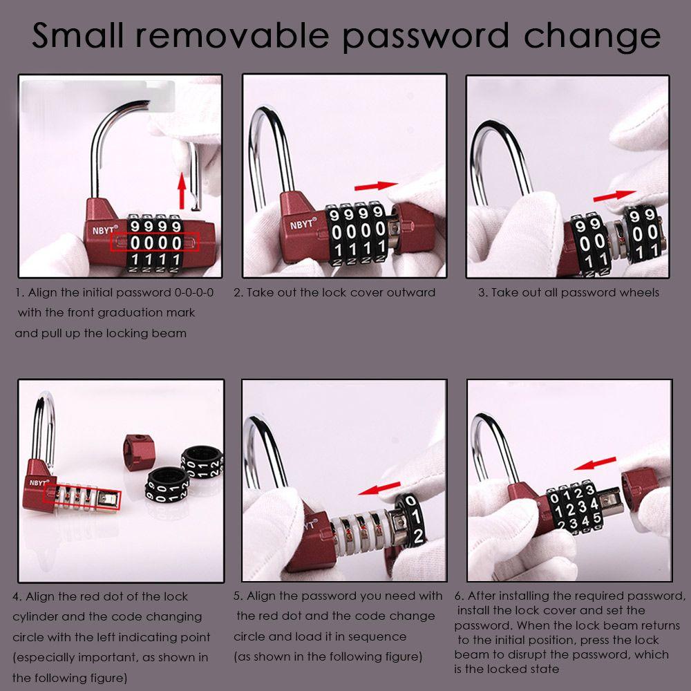 FOREVER Khóa Số 4 Số Chống Trộm Bằng Hợp Kim Kẽm Chất Lượng Cao