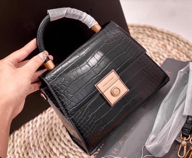 Túi khoá tròn quai xách da rắn 1.1 size 23 bản xuất xịn da đẹp(không hộp)