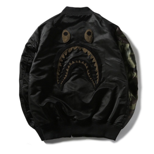 Áo Khoác Bóng Chày Da PU Phong Cách BAPE aape 2021 Cá Tính Cho Nam