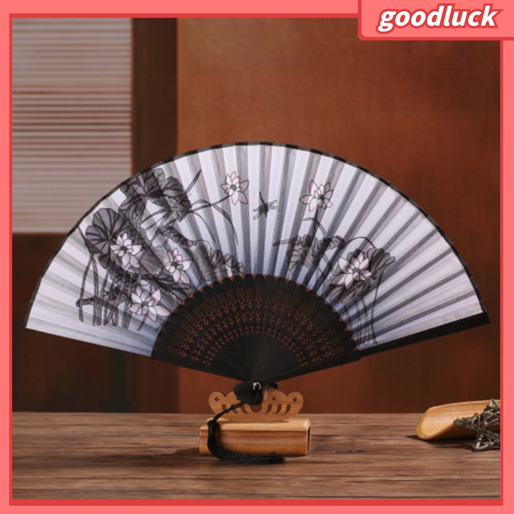 Quạt Xếp Cầm Tay In Họa Tiết Hoa Anh Đào Nở Phong Cách Vintage Đẹp Mắt
