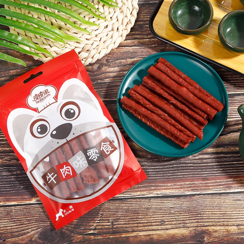 Bánh thưởng cho chó cây thịt bò giàu protein, và các chất dinh dưỡng cần thiết giúp bé phát triển khỏe mạnh