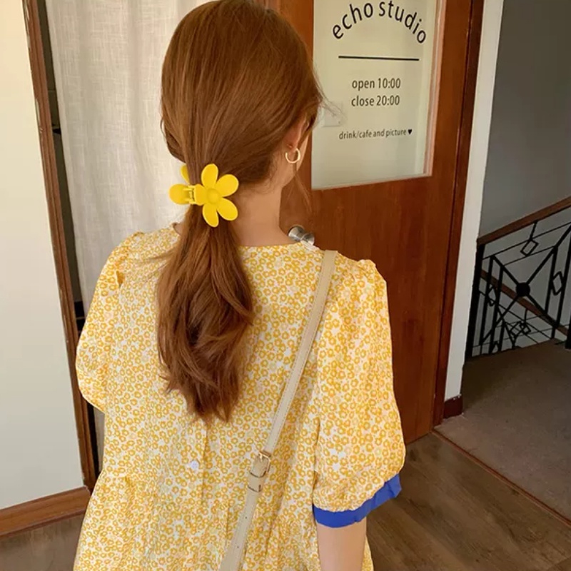 Kẹp tóc hình bông hoa phong cách Hàn Quốc dễ thương cho bạn gái