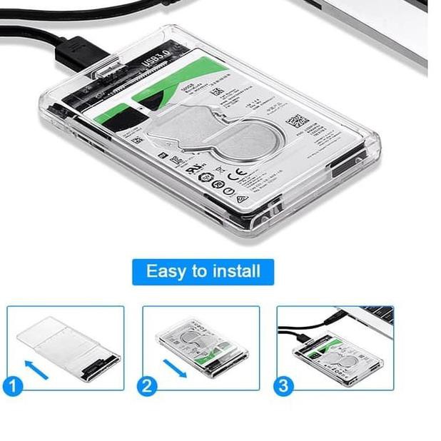 Hộp Đựng Ổ Cứng Ngoài Hdd Trong Suốt 2.5 Usb 2.0 | BigBuy360 - bigbuy360.vn