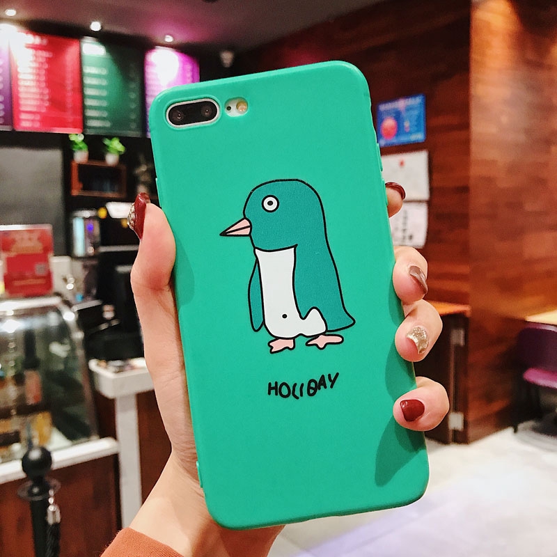 Ốp điện thoại TPU mềm in hình thú hoạt hình đáng yêu cho iPhone 6 6S 7 8 6plus 6Splus 7Plus 8Plus X XR XS XSMAX | BigBuy360 - bigbuy360.vn