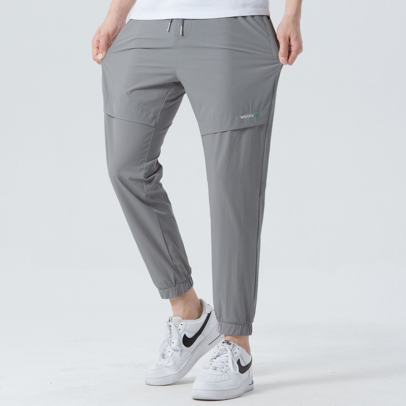 Quần Thể Thao Vải Lụa Lạnh Nylon Dáng Ôm Phối Khóa Kéo Thời Trang Hàn Quốc Cho Nam | BigBuy360 - bigbuy360.vn