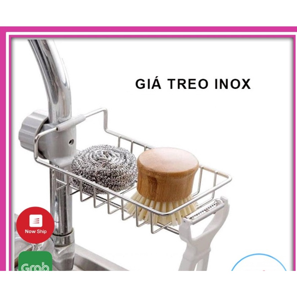 Giá Treo Vòi Đựng Đồ INOX Để Đồ Giẻ Rửa Chén Bát br00373