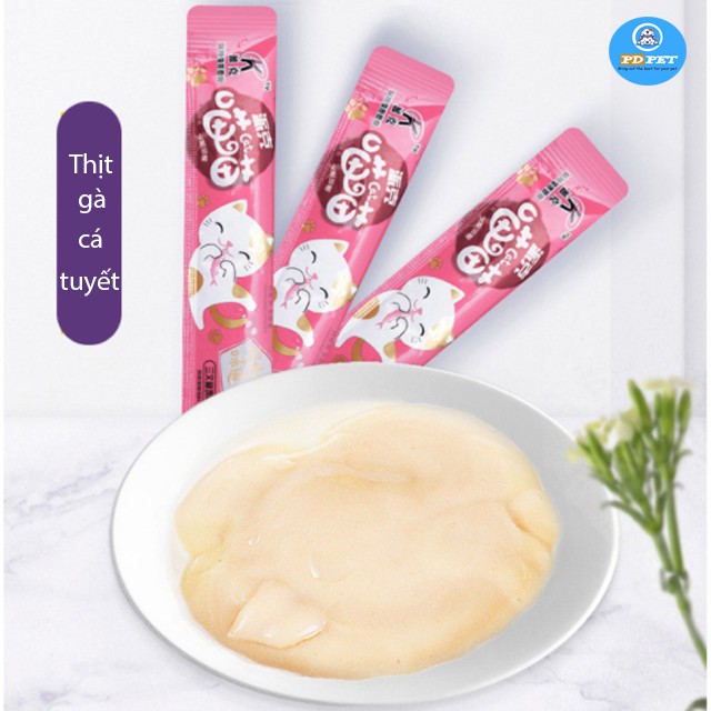 Xả kho, Đồ ăn vặt súp thưởng, gói thưởng cho mèo thú cưng dinh dưỡng ống 15g