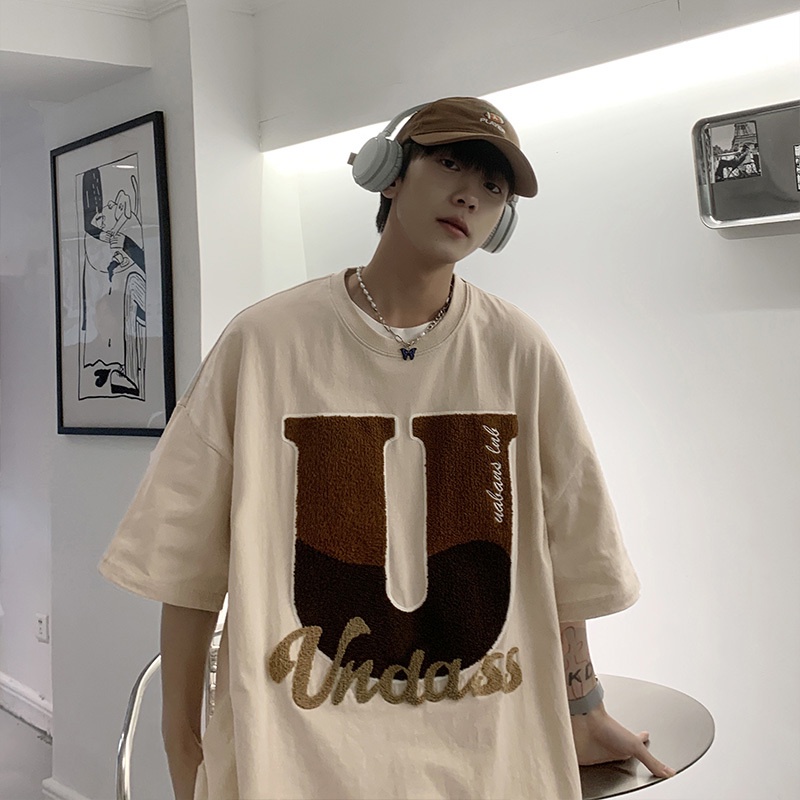 Áo Thun Cotton Tay Ngắn Dáng Rộng Thời Trang Mùa Hè Hàng Mới Phong Cách Hong Kong Dành Cho Nam 2022