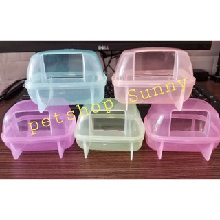 Nhà tắm nhựa vuông nhỏ hamster (ww, camp, robo, bear baby)