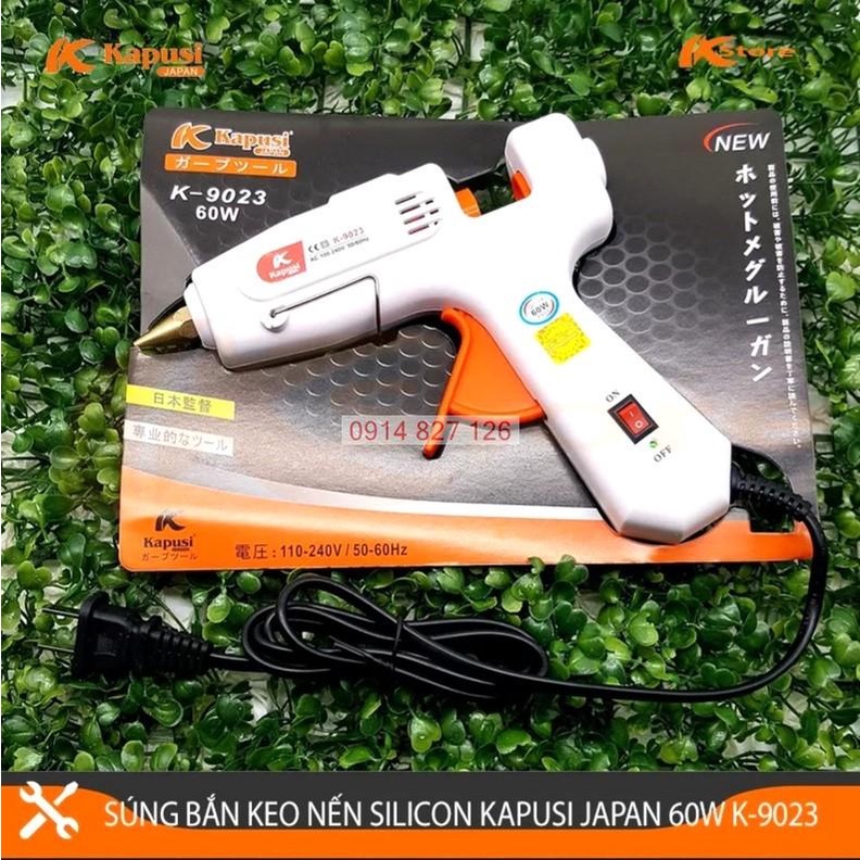 Dụng cụ bắn keo nến silicon cầm tay 20W - 60W KAPUSI Japan, Có bán kèm keo nến Model: K-9027 và K-9023