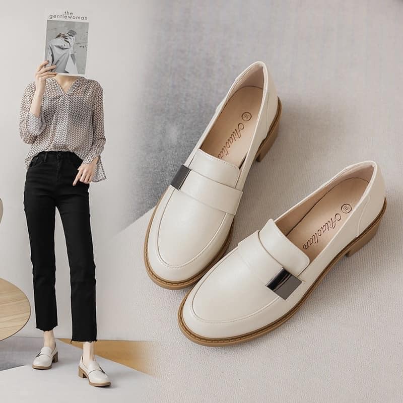 GIÀY LOAFER GÓT VUÔNG NỮ
