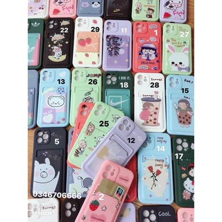 Ốp cao su ví cài thẻ thú cute ip12/ip12pro/ ip12 pro max