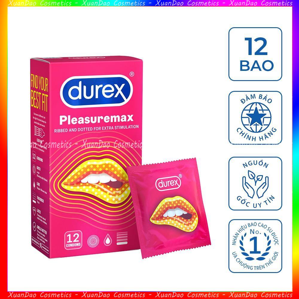 Bao cao su Durex Pleasuremax hộp 12 bao