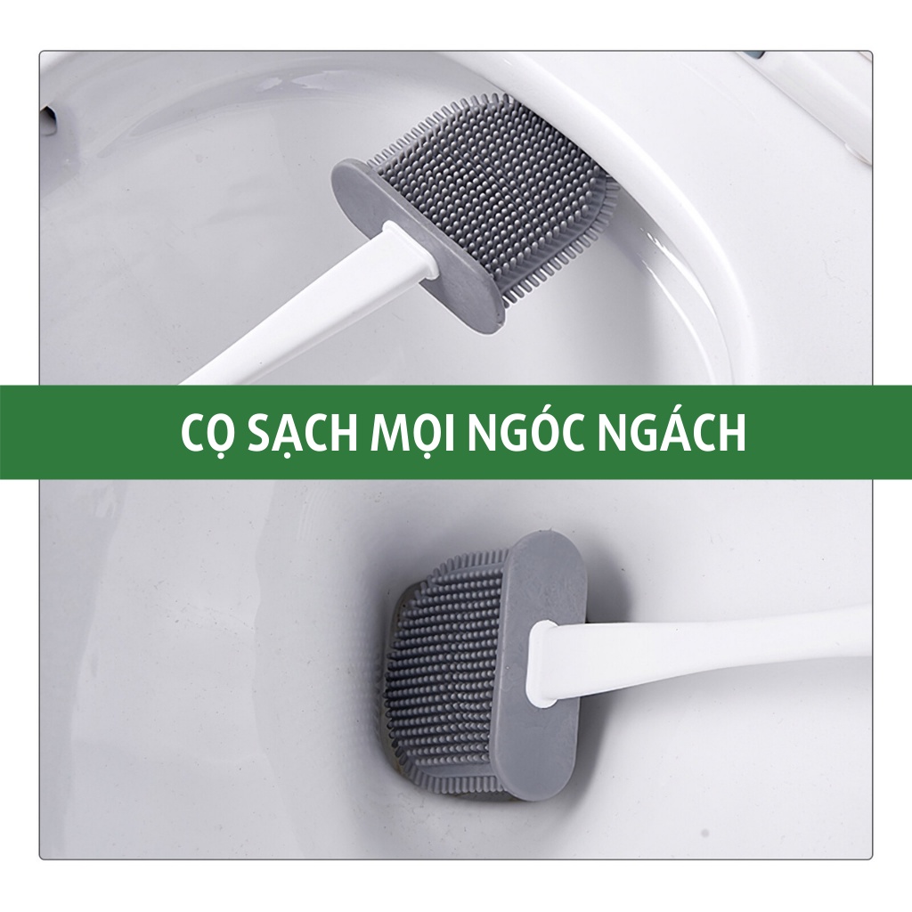 Chổi cọ nhà vệ sinh silicon dán tường cọ bồn cầu toilet siêu tiện lợi