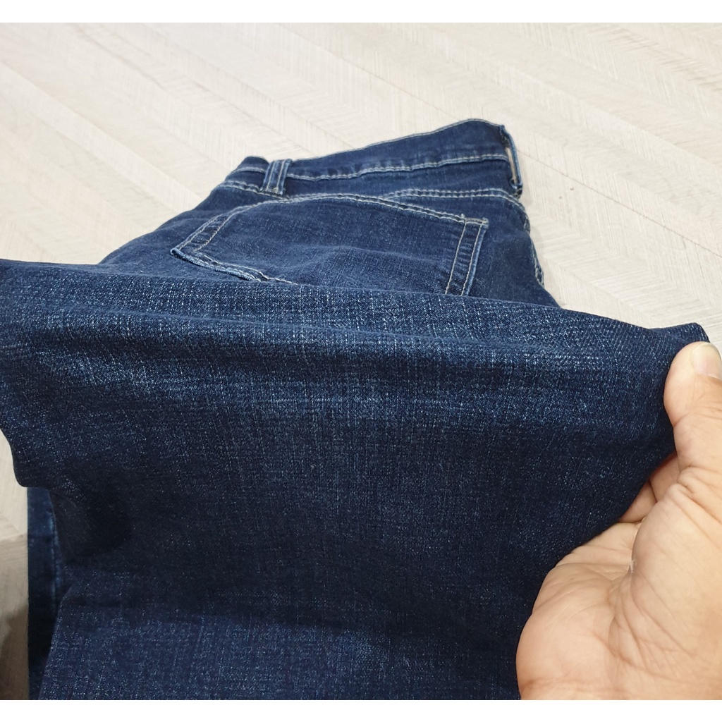 Quần Jean Nam Cao Cấp Xanh Đậm VNXK KAZATA Co Giãn Quần Bò Nam Vải Không Phai