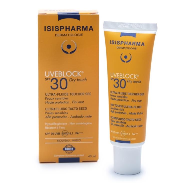UVEBLOCK 30 DRY TOUCH – Kem chống nắng spf 30, dùng chống nắng cho mọi loại da (40ml)