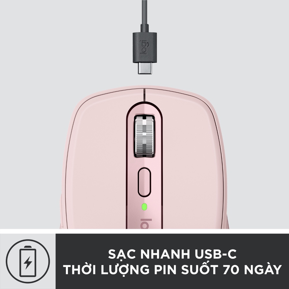 Combo Bàn phím và chuột Logitech MX Keys Mini & Logitech MX Anywhere 3 - Sạc nhanh USB-C, Nhỏ gọn, Đa thiết bị