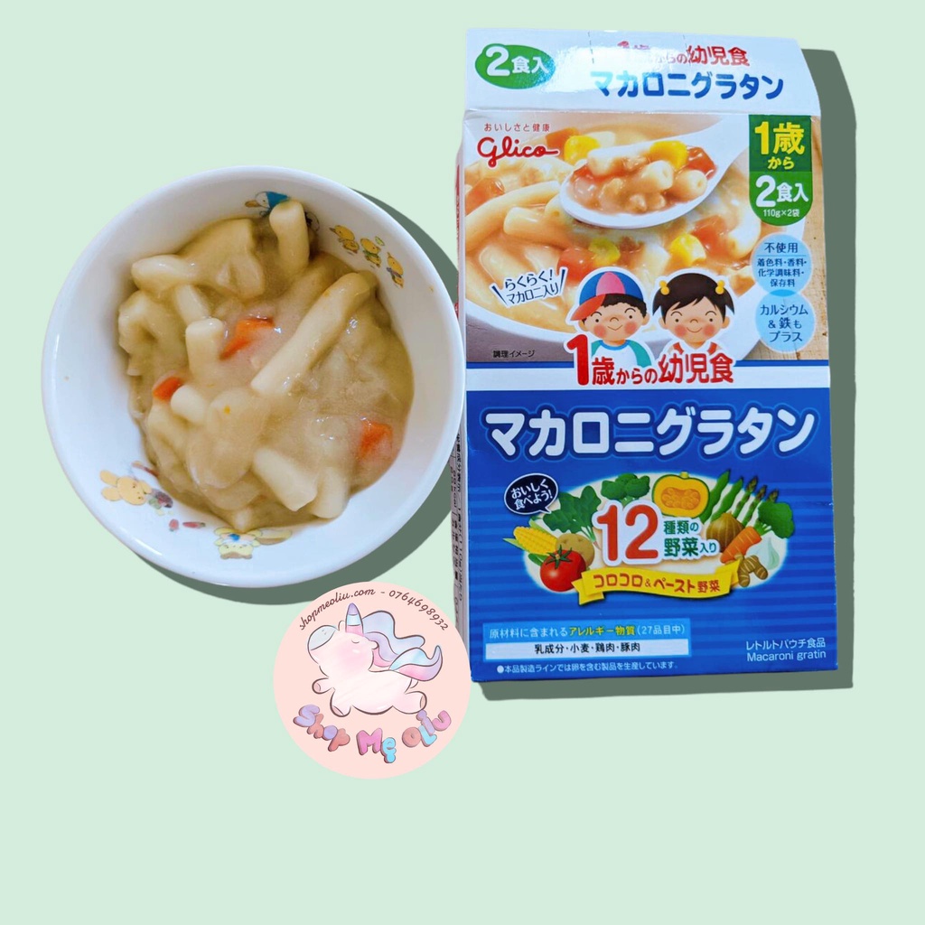 Cháo / Súp /Mì ống Glico Nhật Bản cho bé từ 12 tháng tuổi