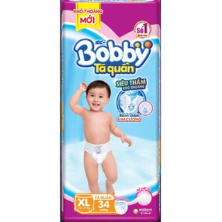 Tã quần Bobby size XL 34 miếng ( cho bé 12-17kg)