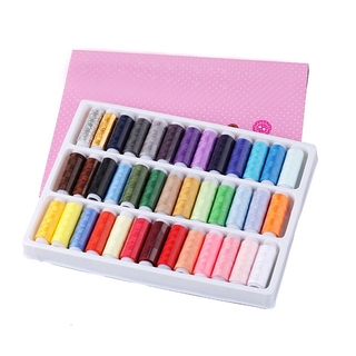 Hộp đựng cuộn chỉ may 39 màu sắc bằng polyester kèm hộp đựng chất lượng cao diy