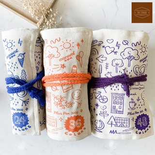 Bộ bút màu Monami Plus Pen 3000 (kèm bọc vải)